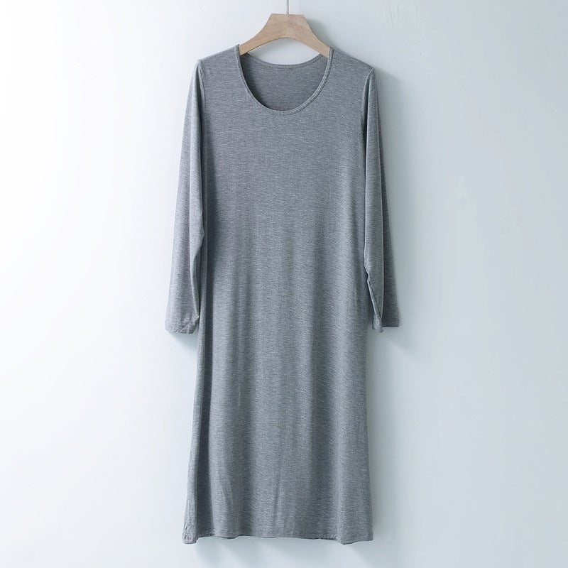 Modal Womens Sleep Dress Loose Spring Summer Grey