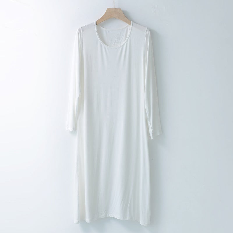 Modal Womens Sleep Dress Loose Spring Summer Grey
