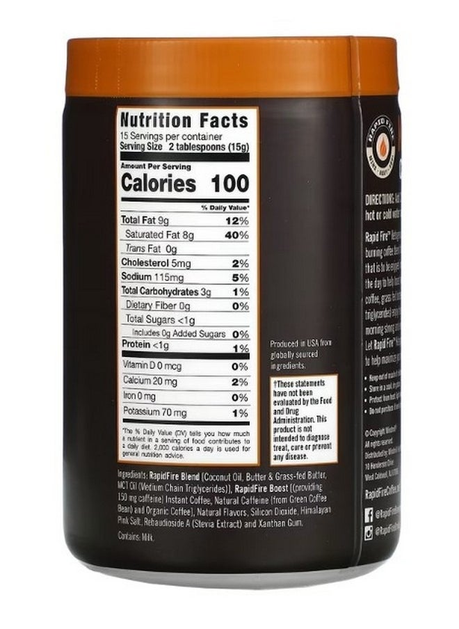 Rapidfire Keto Coffee  Caramel Macchiato  Instant  Medium Roast  7.93 oz  225 g  - Image 2