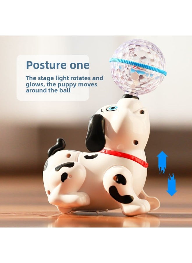 null - Children's Rotating Stunt Top Ball Puppy Cool Projection Light Music Electric Toy Stall Wholesale-Color:Rotating Top Ball Puppy-Specifications:No Battery - Image 1