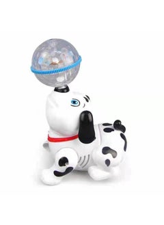 Children's Rotating Stunt Top Ball Puppy Cool Projection Light Music Electric Toy Stall Wholesale-Color:Rotating Top Ball Puppy-Specifications:No Battery