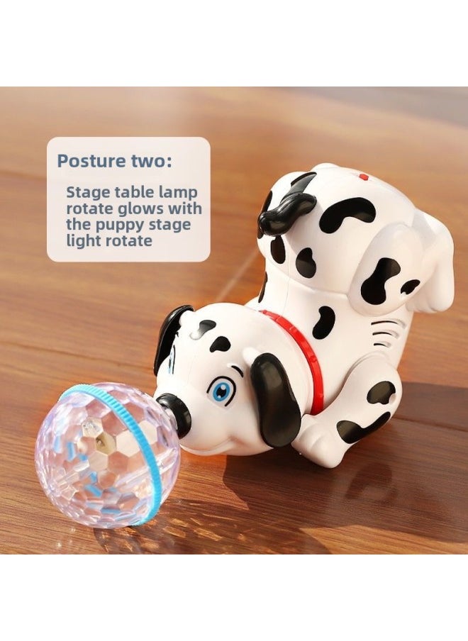 null - Children's Rotating Stunt Top Ball Puppy Cool Projection Light Music Electric Toy Stall Wholesale-Color:Rotating Top Ball Puppy-Specifications:No Battery - Image 1