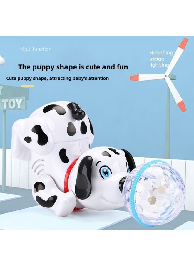 null - Children's Rotating Stunt Top Ball Puppy Cool Projection Light Music Electric Toy Stall Wholesale-Color:Rotating Top Ball Puppy-Specifications:No Battery - Image 1