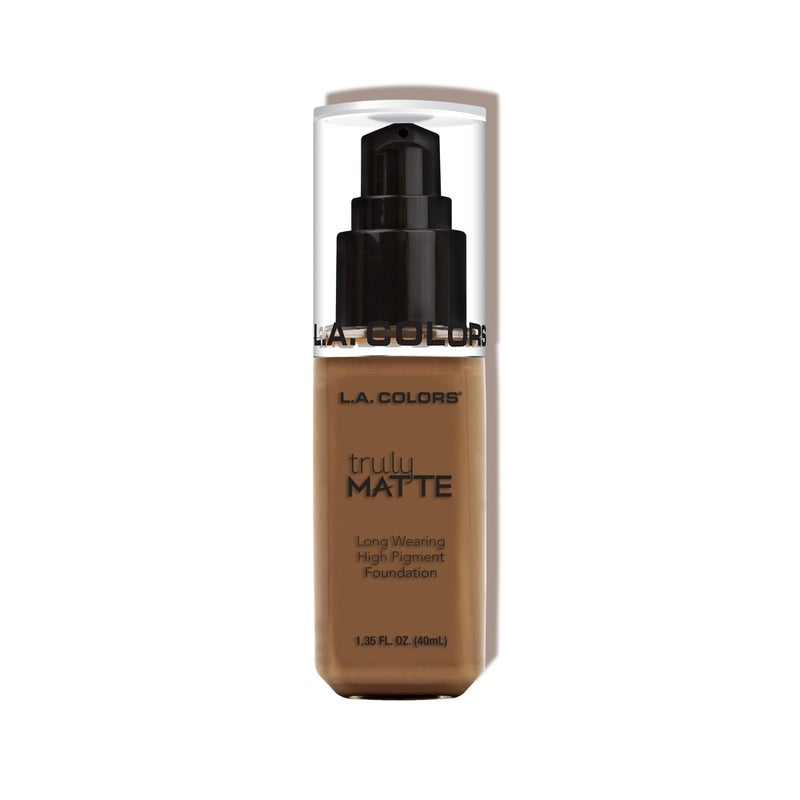 L.A. COLORS Truly Matte Foundation, Cappuccino CLM363 - Image 1
