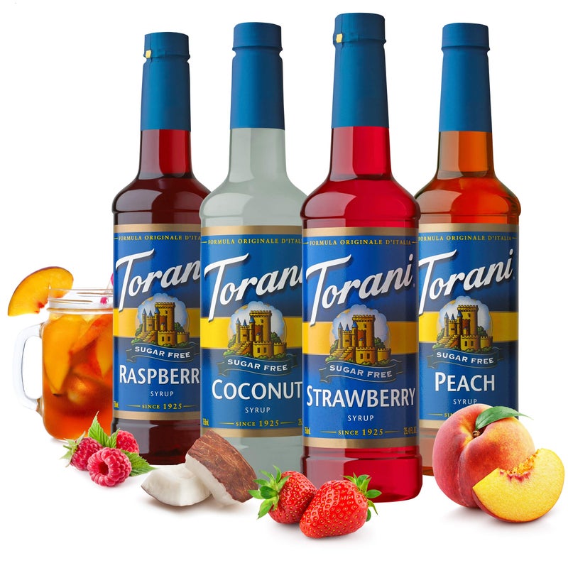 Torani Sugar Free Syrup, Soda Flavors Variety Pack, 25.4 Ounce (Pack of 4) - Image 2