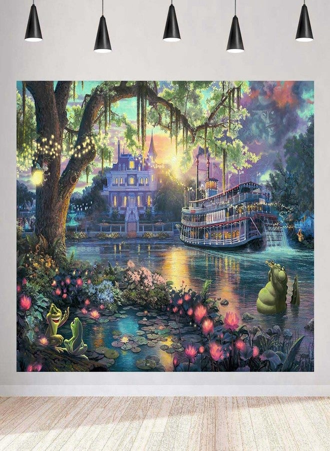 SSCSTS Palace Photography Background Fairy Tale Prince Princess Happiness Frog Castle Photography Background Studio Props (5x3ft-polyester) - Image 1