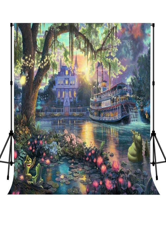 SSCSTS Palace Photography Background Fairy Tale Prince Princess Happiness Frog Castle Photography Background Studio Props (5x3ft-polyester) - Image 3