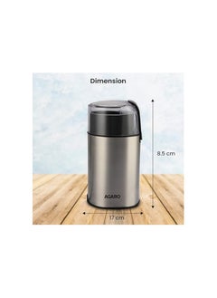 AGARO Grand Coffee Grinder, Stainless Steel Electric, Capacity 60 GMS Dry Coffee Bean, Silver - pzsku/Z44AB04C8D2E1A63D97C5Z/45/1741073610/d7a8f4a1-0611-4284-8a63-d382ecf6db26