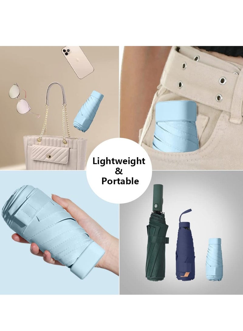 مظلة السفر للشمس والمطر للمشي مع حقيبة، مظلة UV مدمجة للشمس والمطر، خفيفة الوزن وقابلة للحمل، مظلة مقاومة للرياح لحماية UV للنساء والرجال - Image 4