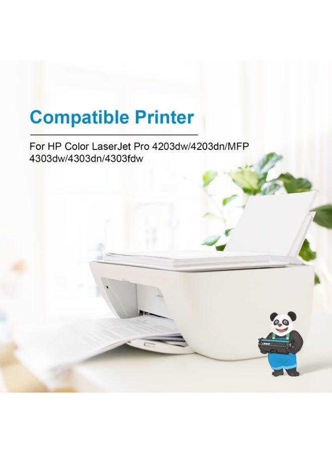 استا خرطوشة حبر ASTA 230A W2300A W2301A W2302A W2303A مع شريحة A مجموعة ألوان متوافقة مع طابعة HP Color LaserJet Pro 4203dw 4203dn MFP 4303dw 4303dn 4303fdw إخراج ملون رائع بدون تلطخ طباعة متعددة الألوان بالكامل مناسبة للأعمال المنزلية والمكتبية والطباعة - Image 3