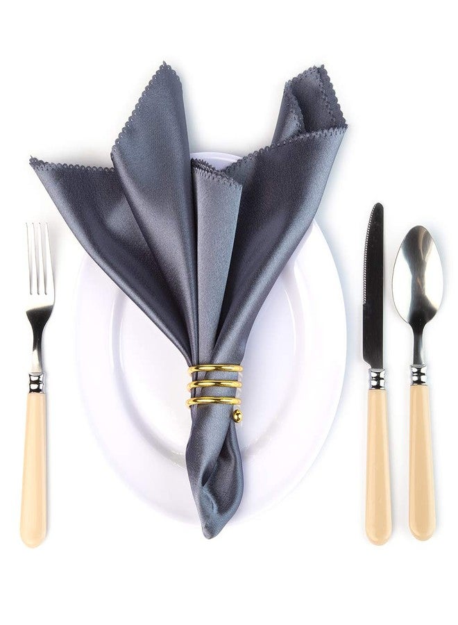 Jofefe 6Pcs Gold Napkin Rings Round Napkin Ring Set of 6 Napkin Holders for Cloth Napkins for Wedding, Thanksgiving, Fall Party, Valentines Day, Easter Table Decor. - Image 4