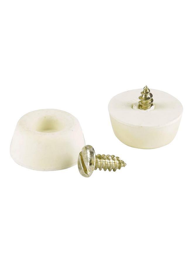 ACE Round Shaped Screw-On Rubber Bumper Pads Off-White 22mm ‎9131/ACE - Image 2