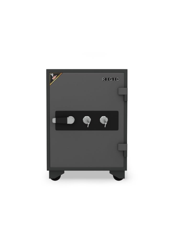 RIGID Fire Resistant Steel Safe with Dual Key Lock, 100Kg  - Image 1