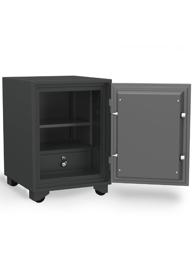 RIGID Fire Resistant Steel Safe with Dual Key Lock, 100Kg  - Image 4