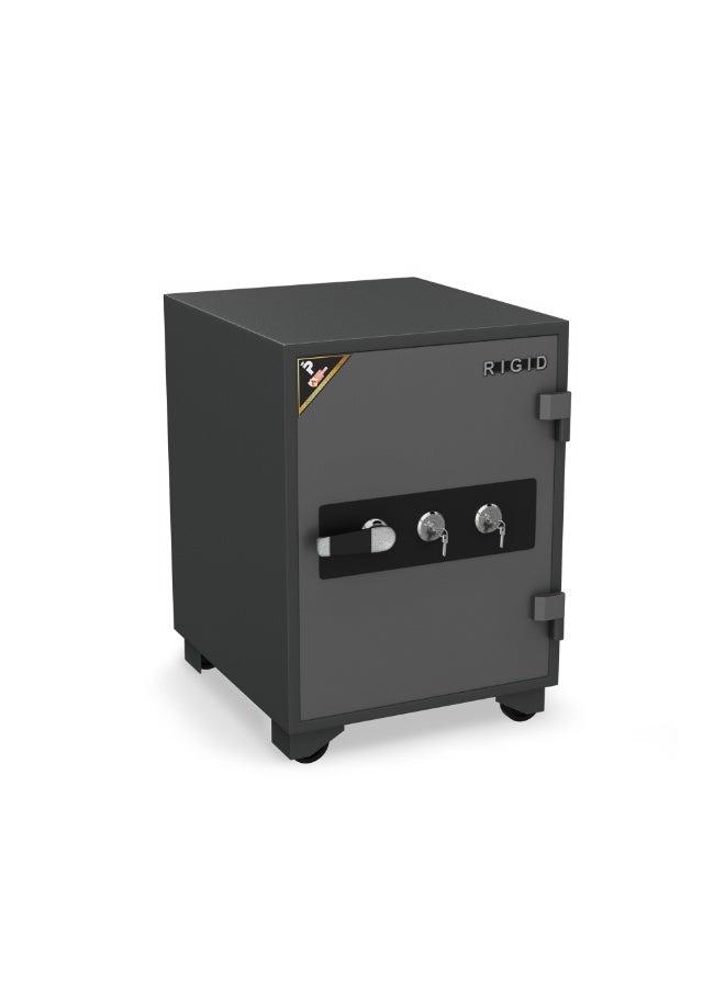 RIGID Fire Resistant Steel Safe with Dual Key Lock, 100Kg  - Image 5