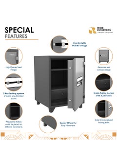 RIGID Fire Resistant Steel Safe with Dual Key Lock, 100Kg  - Image 3