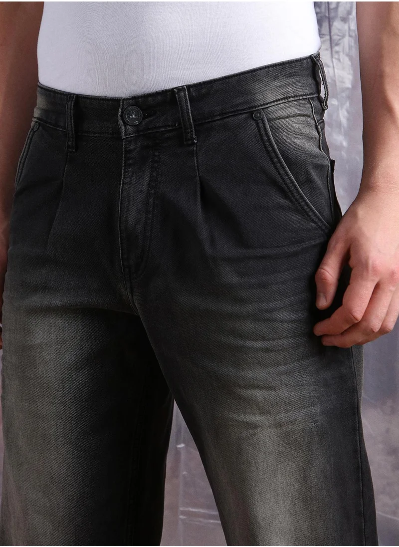 Hubberholme Black Relaxed Fit Jeans Washed design crafted from 80% Cotton, 18% Polyester,2% Spandex with Button closure.