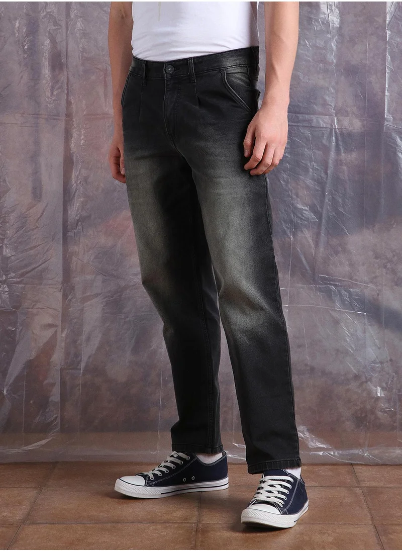 Hubberholme Black Relaxed Fit Jeans Washed design crafted from 80% Cotton, 18% Polyester,2% Spandex with Button closure.