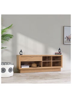 DANUBE HOME Azul TV Cabinet For Up To 65 Inches TV Entertainment Wall Unit Furniture Wooden TV Stand For Living Room Bedroom TV Rack L160xW40xH60 cm Natural  - Image 3