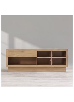 DANUBE HOME Azul TV Cabinet For Up To 65 Inches TV Entertainment Wall Unit Furniture Wooden TV Stand For Living Room Bedroom TV Rack L160xW40xH60 cm Natural  - Image 4