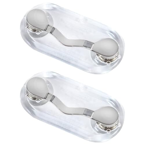 Readerest Magnetic Eyeglass Holders (2 Pack), Secure Clip for Reading Glasses, Sunglasses & ID Badges, Glasses Holders for Readers, Dad Gift, Eyewear Accessories Made in The USA (Stainless Steel) - Image 1