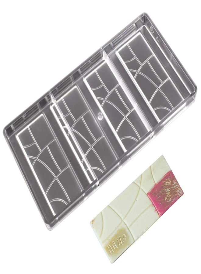 Grainrain polycarbonate chocolate mold polycarbonate chocolate bar mould 4 cavities (19394) - Image 1