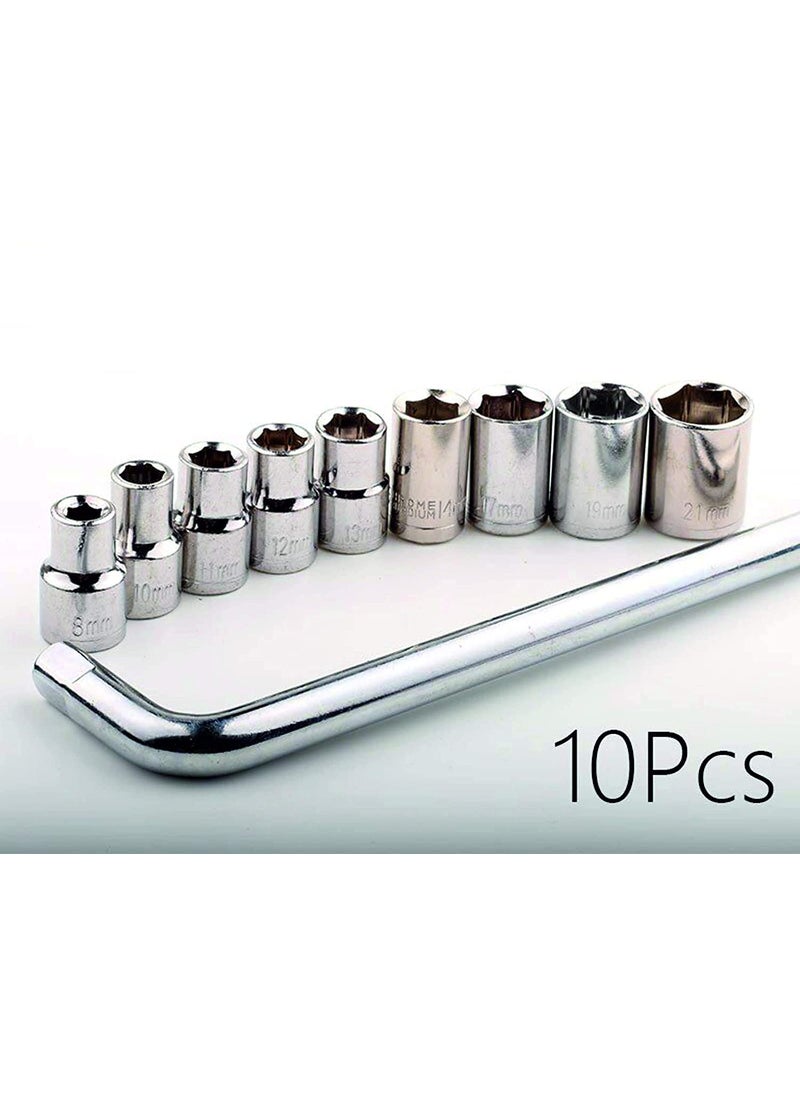 Generic Exotic Arcade Heavy Duty Hex socket ratchet handle Spanner Set 10 pcs set 81011121314171921 mm  - Image 2