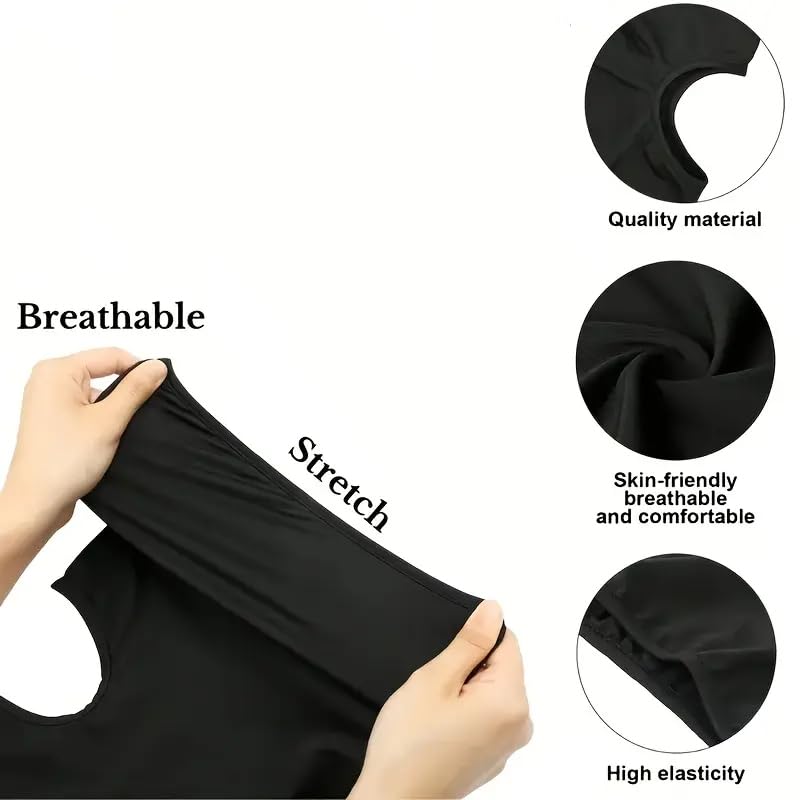 Generic Kids Cycling-Mask Balaclava Breathable Sun-Protection Windproof Face Covering Caps for All Season Boys Girls, Black, One size - Image 2