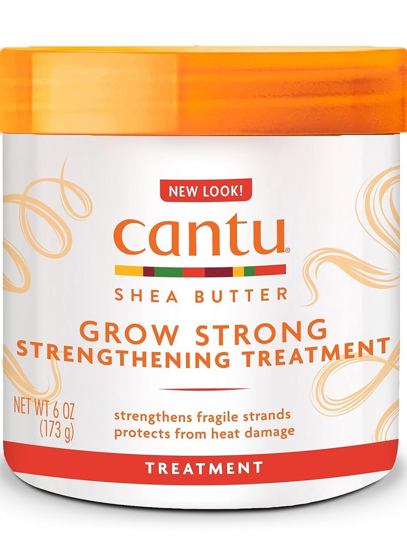 Cantu Grow Strong Strengthening Treatment 170 g - Shea Butter Formula Strengthens Fragile Hair & Prevents Breakage, Gentle on Relaxed, Permed & Natural Hair 170grams - Image 1