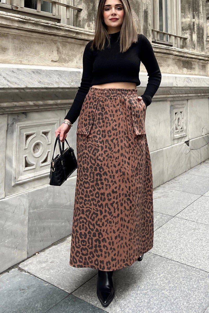 Weshaya Skirt Women Brown - Image 3