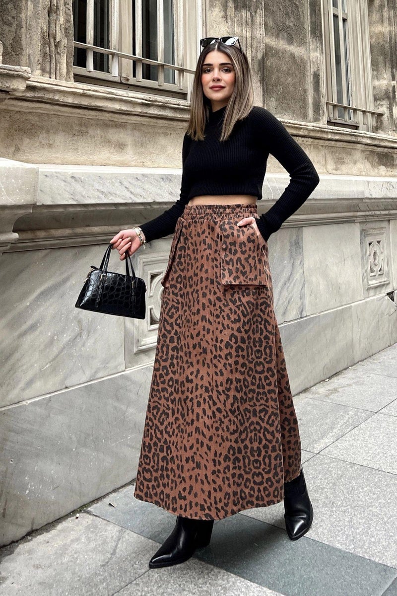 Weshaya Skirt Women Brown - Image 2