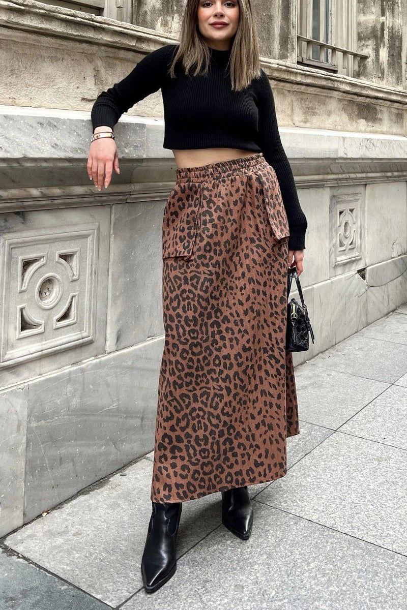Weshaya Skirt Women Brown - Image 4