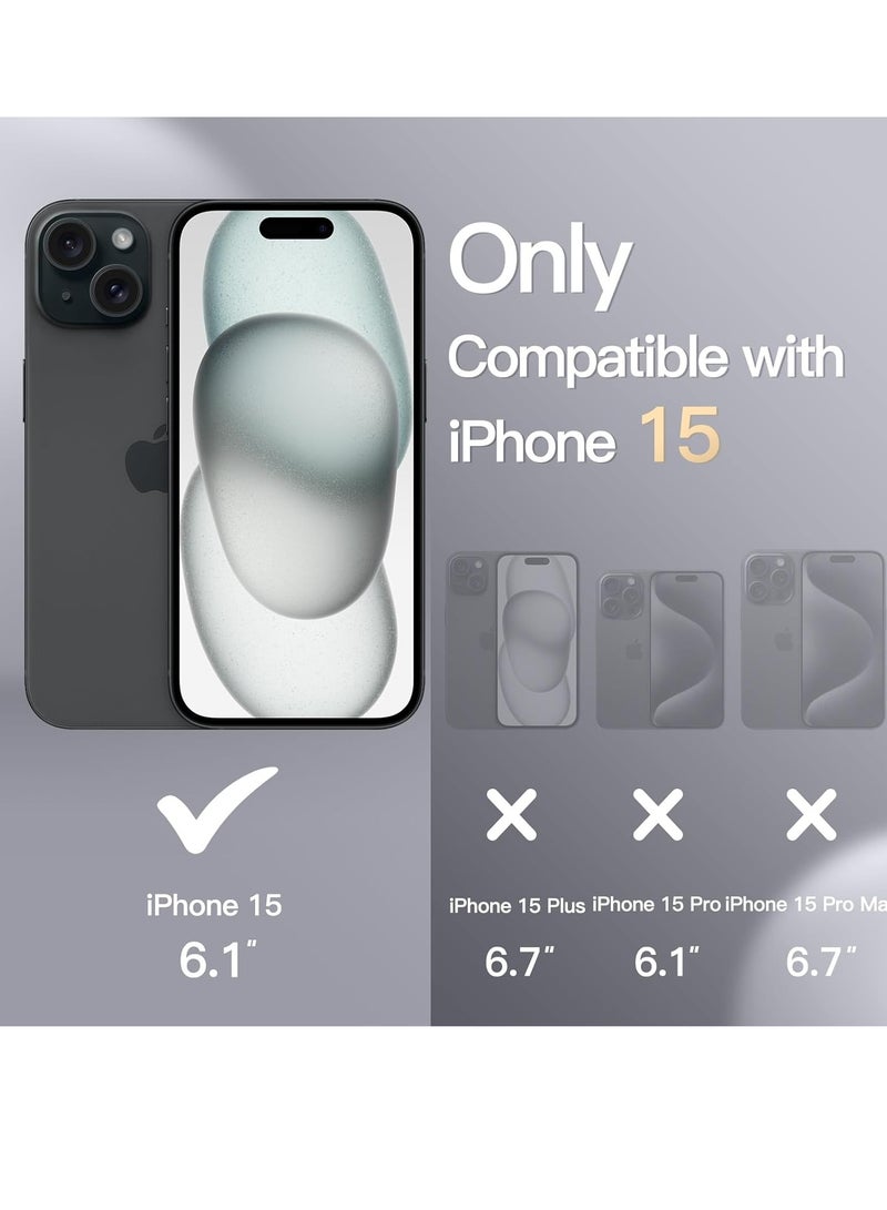 ELTRAZONE Magnetic Silicone Case for iPhone 15 6.1-Inch, Compatible with MagSafe, Phone Cover with Camera Lens Full Protection (Black) - Image 2