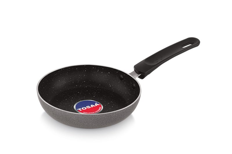 Tosaa Non-Stick Mini Fry Pan - Breakfast Pan, Pancake, Uttapam, Noodles, Snack Maker Granite Exterior Finish, Induction & Gas Compatible, 17.5 CM - Image 1
