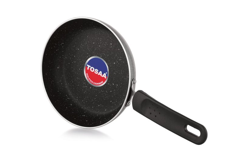 Tosaa Non-Stick Mini Fry Pan - Breakfast Pan, Pancake, Uttapam, Noodles, Snack Maker Granite Exterior Finish, Induction & Gas Compatible, 17.5 CM - Image 4