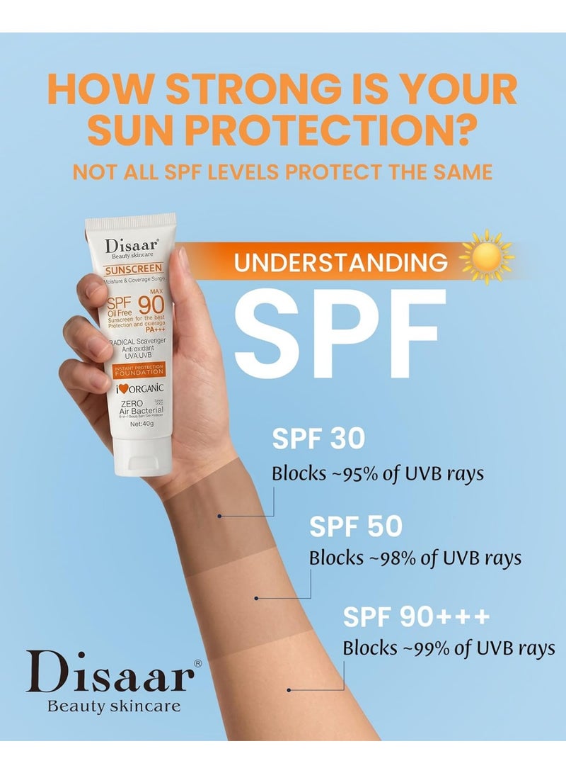 ديسار 3 قطع واقي شمس ديسار SPF 90 لتفتيح البشرة والجسم – 40 جم لكل قطعة - Image 3