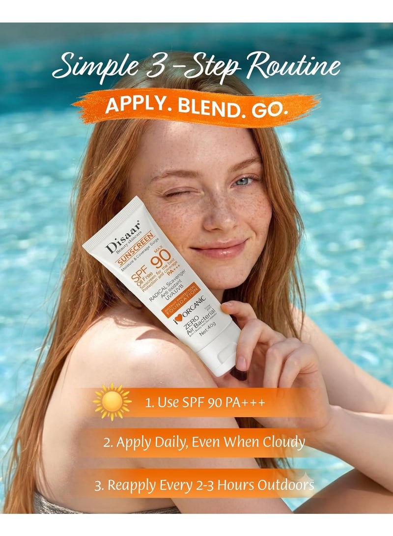 ديسار 3 قطع واقي شمس ديسار SPF 90 لتفتيح البشرة والجسم – 40 جم لكل قطعة - Image 2
