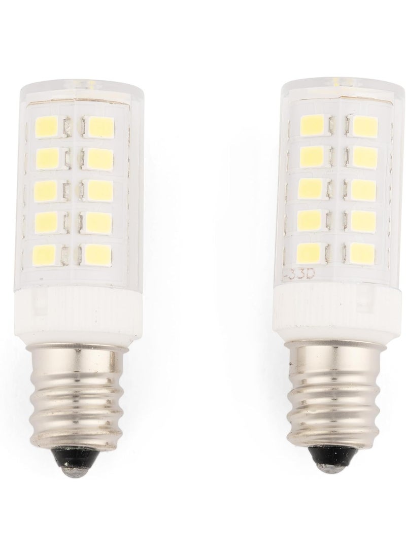 Jerdon JERDON LED Replacement Light Bulb for Makeup Mirrors - 3000K (2 Pack) - LED Bulbs for Mirrors - Yellow-Tinted Lightbulbs 