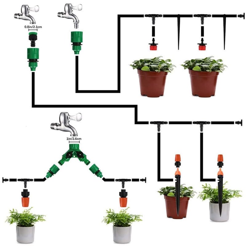 SCIENISH 25M 30M 40M 50M Micro Drip Irrigation System Sprinkler Plant Watering Irrigation Kit for Outdoor, Flower, Lawn, Patio, Garden (40M) - Image 3