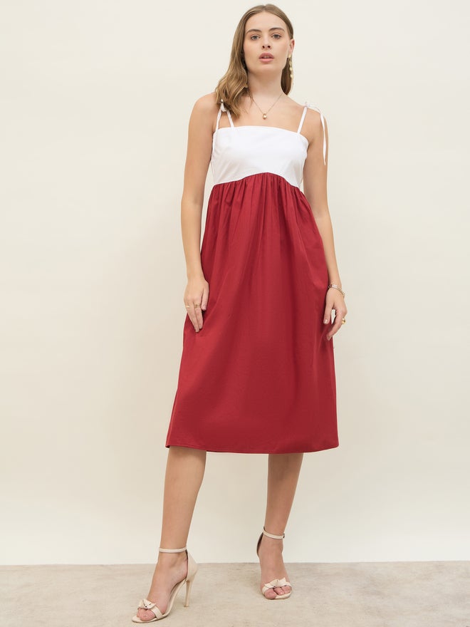 Styli Color Block Midi Dress  - Image 2