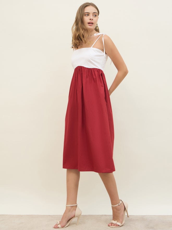 Styli Color Block Midi Dress  - Image 3