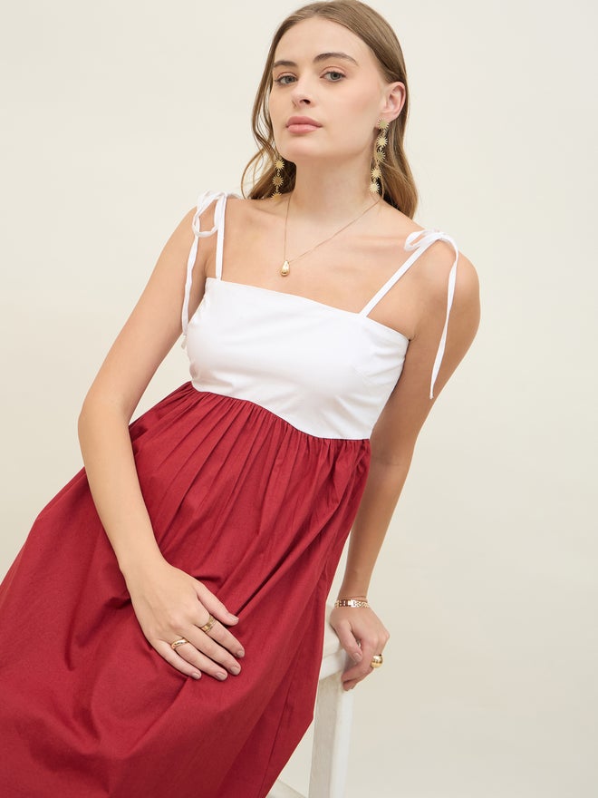 Styli Color Block Midi Dress  - Image 4
