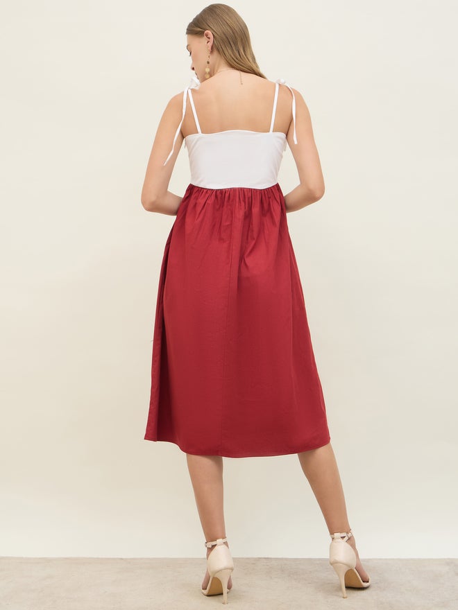 Styli Color Block Midi Dress  - Image 5