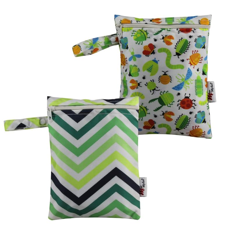Myfav MY FAV Wet Dry Travel Laundry Bag Pack of 2| Water-Resistant Wet & Dry Pouch | Zipper Bag for Dirty Clothes; Bathing Suits; Gym Wear; Workout; Swimming & Travel Storage - Image 1