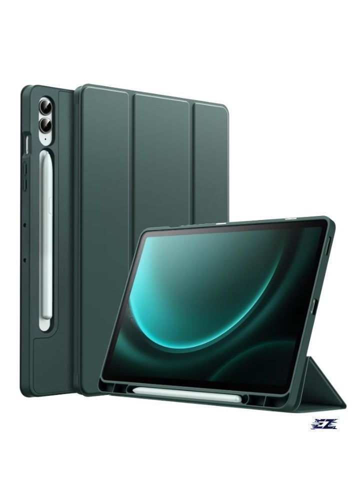 ELTRAZONE Case for Samsung Galaxy Tab S9 FE+ 12.4-Inch – Soft TPU Tri-Fold Stand Protective Tablet Cover with S Pen Holder, Supports S Pen Charging, Auto Wake/Sleep Feature - Image 1