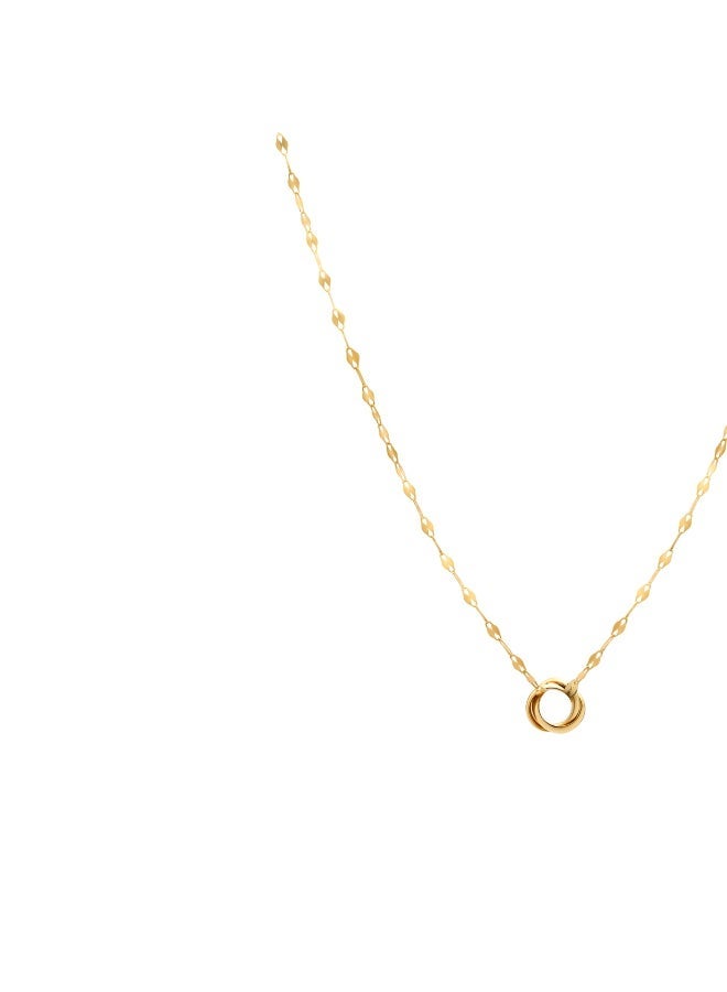 روبي آرت الذهب قلادة نسائية من الذهب الخالص عيار 18 قيراطًا , تصميم أنيق وفاخر - 1.25 جرام - Image 2