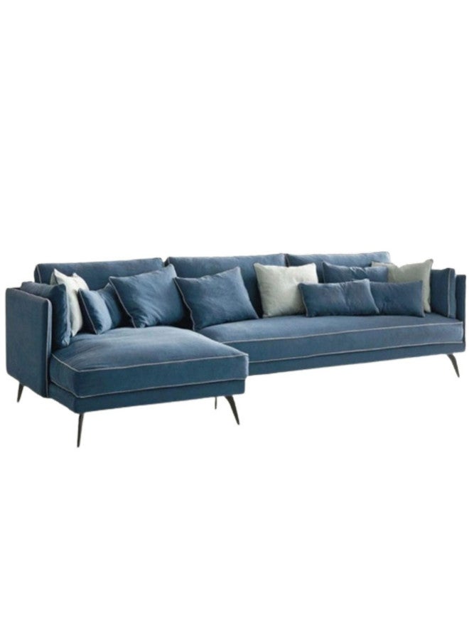 Al Home 5 Seater L-shape Sofa 280x180x80x85 Cm - Blue - Image 1