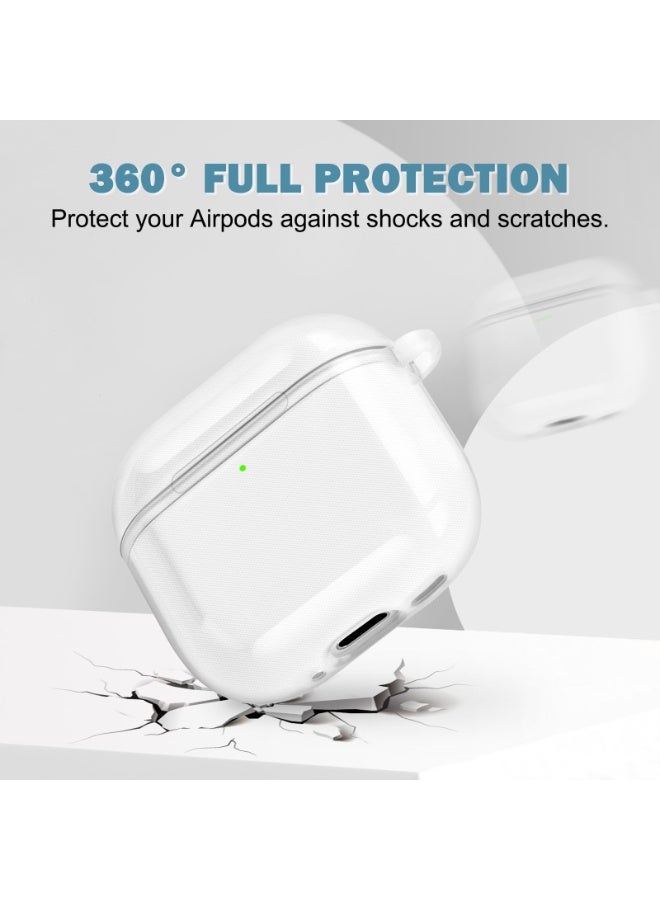 Suitable For Airpods Pro 3 Protective Case With Cleaning Kit, Soft Silicone Protective Case Suitable For Apple Airpods Pro 3 Women And Men, Airpods Pro Protective Case Accessory With Keychain,White - Image 3