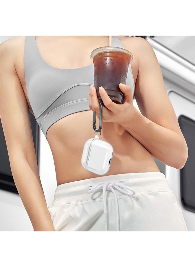 Suitable For Airpods Pro 3 Protective Case With Cleaning Kit, Soft Silicone Protective Case Suitable For Apple Airpods Pro 3 Women And Men, Airpods Pro Protective Case Accessory With Keychain,White - Image 5