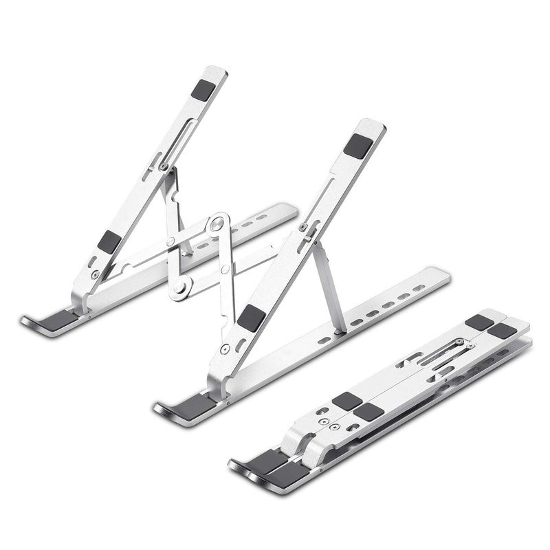 VDHJA Aluminium Alloy adjustableErgonomic Foldable Portable Tabletop LaptopDesktop Riser Stand Holder Compatible for laptops and all Other Notebook - Image 1